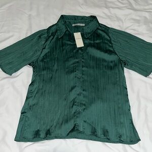 Abercrombie and Fitch women’s size medium teal blouse NWT